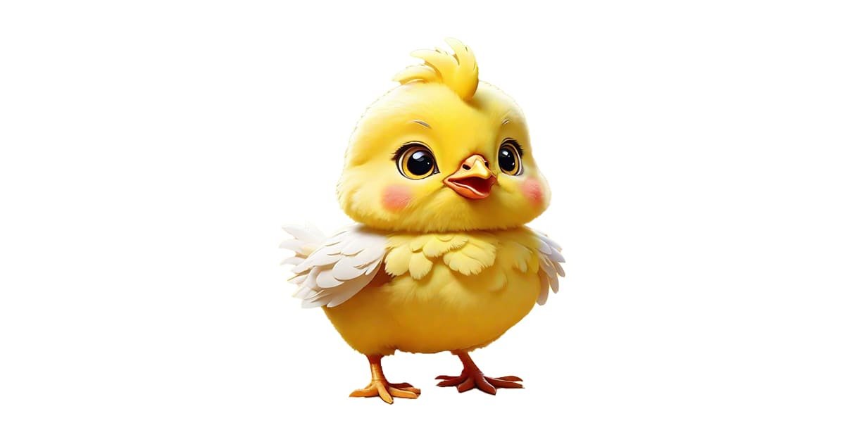 Little chicken vector clipart