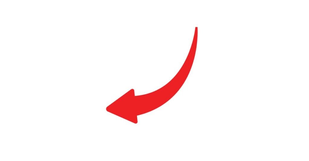 curved down arrow PNG