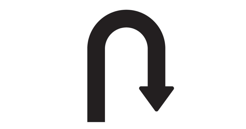 U turn icon PNG